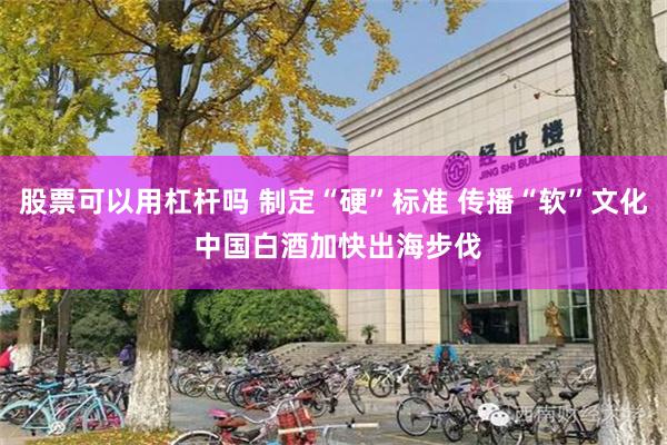 股票可以用杠杆吗 制定“硬”标准 传播“软”文化 中国白酒加快出海步伐