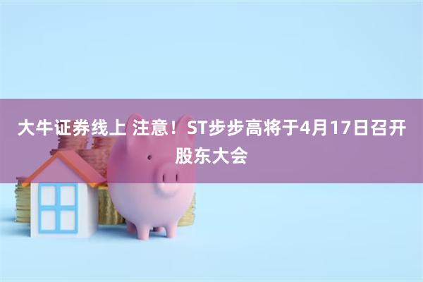 大牛证券线上 注意！ST步步高将于4月17日召开股东大会