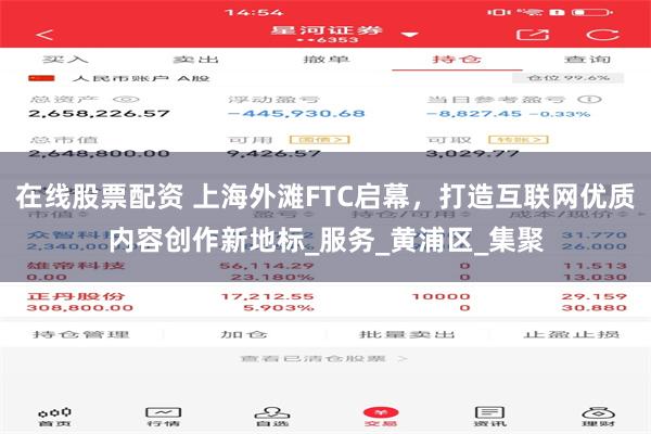 在线股票配资 上海外滩FTC启幕，打造互联网优质内容创作新地标_服务_黄浦区_集聚