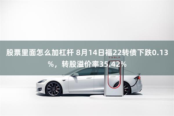 股票里面怎么加杠杆 8月14日福22转债下跌0.13%，转股溢价率35.42%