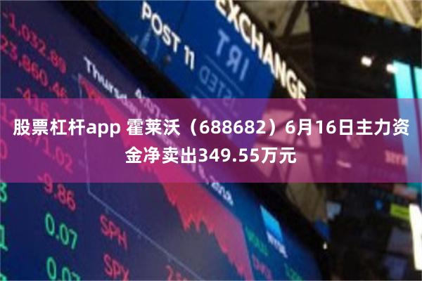 股票杠杆app 霍莱沃（688682）6月16日主力资金净卖出349.55万元