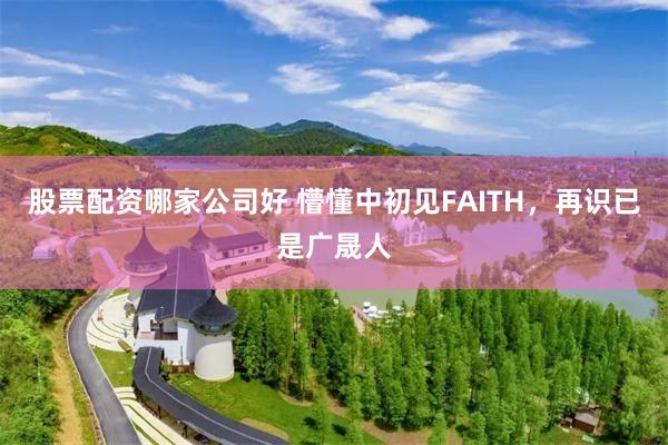 股票配资哪家公司好 懵懂中初见FAITH，再识已是广晟人
