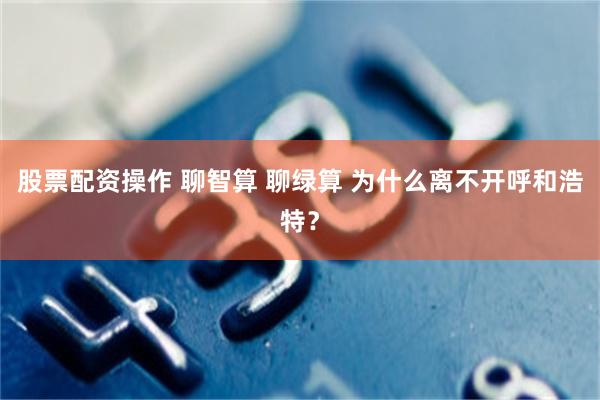 股票配资操作 聊智算 聊绿算 为什么离不开呼和浩特？