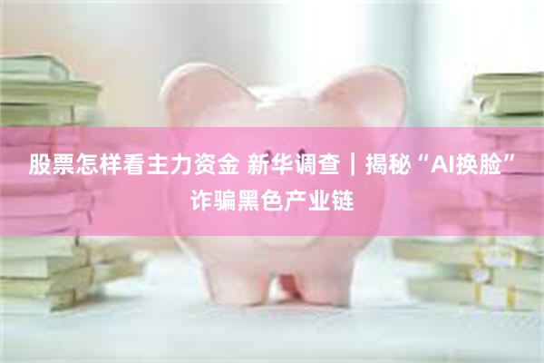 股票怎样看主力资金 新华调查｜揭秘“AI换脸”诈骗黑色产业链