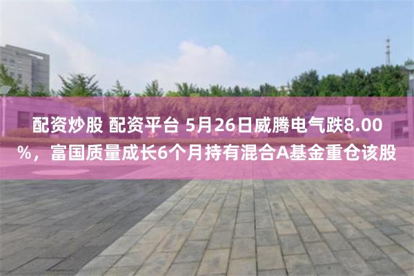 配资炒股 配资平台 5月26日威腾电气跌8.00%，富国质量成长6个月持有混合A基金重仓该股