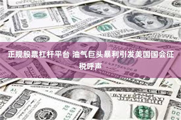 正规股票杠杆平台 油气巨头暴利引发美国国会征税呼声