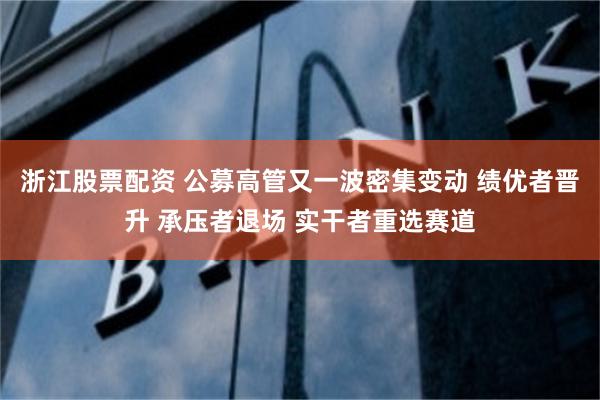 浙江股票配资 公募高管又一波密集变动 绩优者晋升 承压者退场 实干者重选赛道