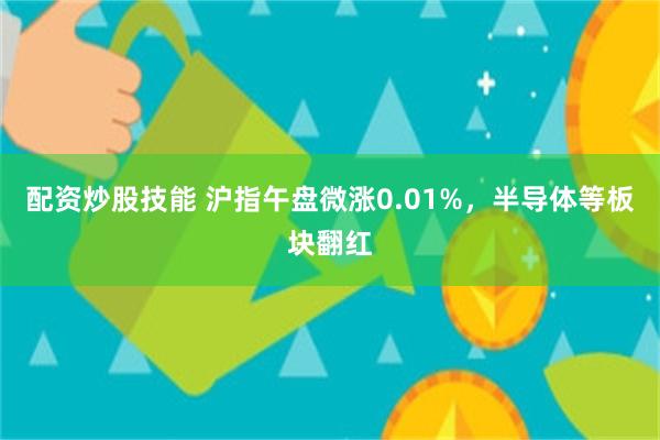 配资炒股技能 沪指午盘微涨0.01%，半导体等板块翻红
