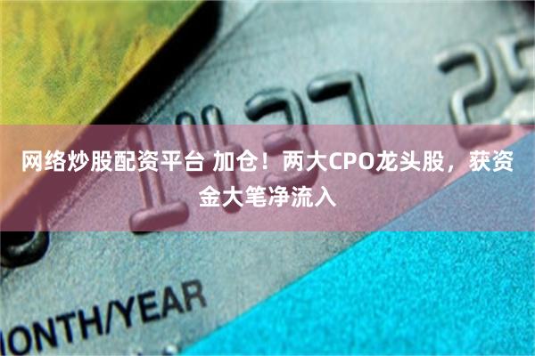 网络炒股配资平台 加仓！两大CPO龙头股，获资金大笔净流入
