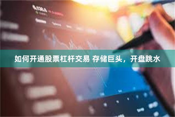如何开通股票杠杆交易 存储巨头，开盘跳水