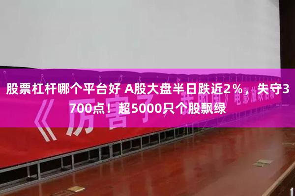 股票杠杆哪个平台好 A股大盘半日跌近2％，失守3700点！超5000只个股飘绿