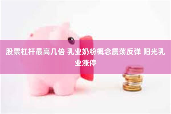股票杠杆最高几倍 乳业奶粉概念震荡反弹 阳光乳业涨停